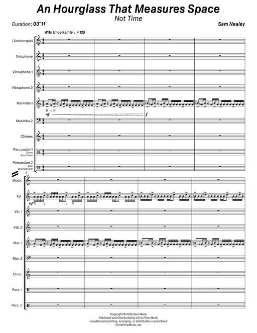 Thumbnail for An Hourglass That Measures Space composed by Sam Nealey and arranged by