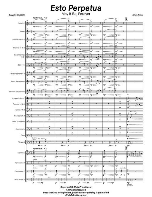 Thumbnail for Esto Perpetua composed by Chris Price and arranged by