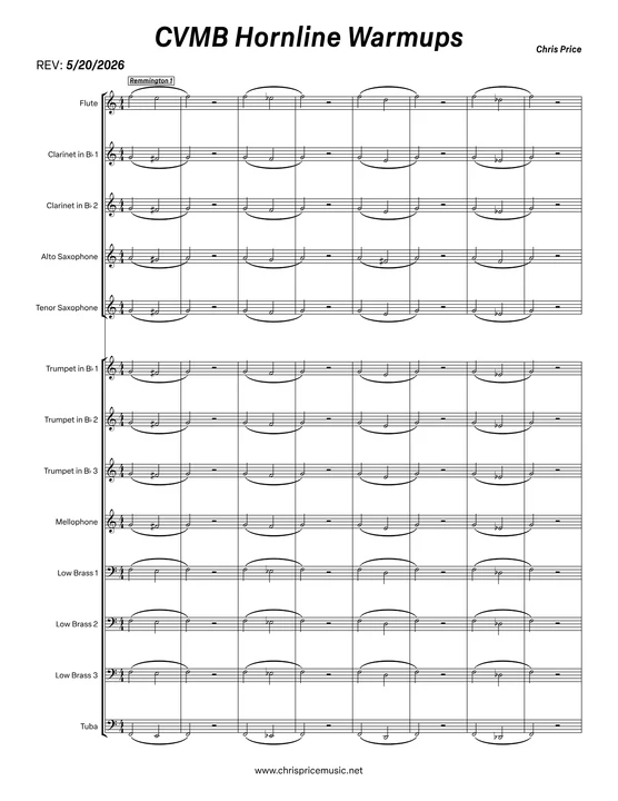 FREE Marching Band Winds Warmup Exercises