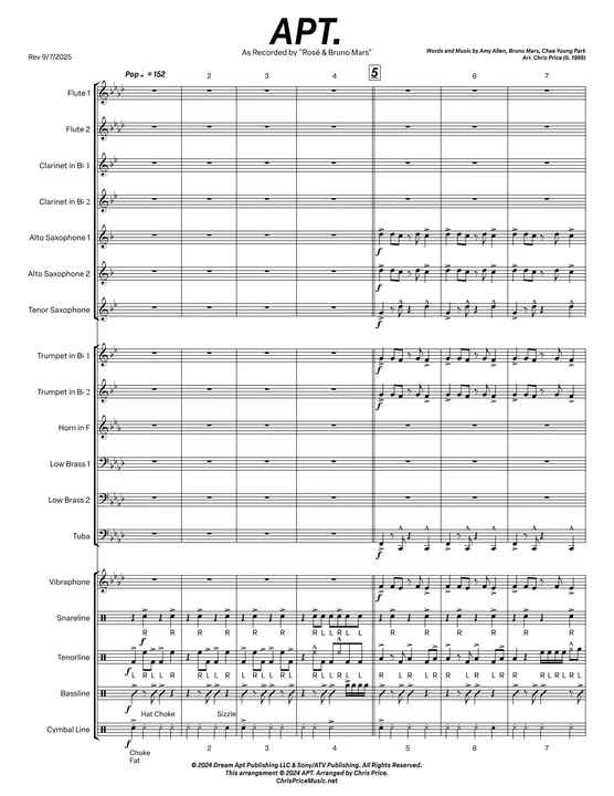 Score preview for APT.