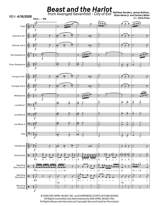 Score preview for Beast and the Harlot